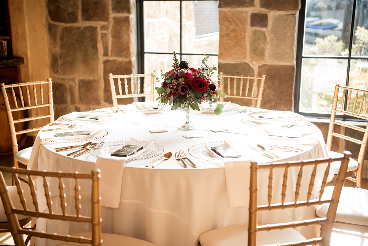 120" Round Ivory Solid Tablecover On A 60" Round Table